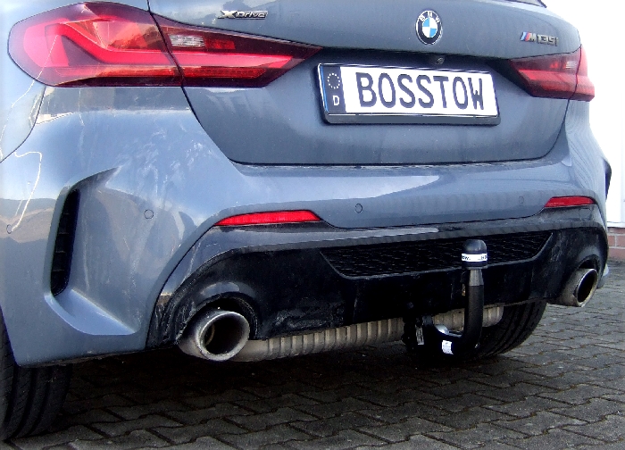 Anhängerkupplung für BMW-1er F40, spez. M135i, nur für Heckträgerbetrieb, Baujahr 2019- Ausf.: V-abnehmbar